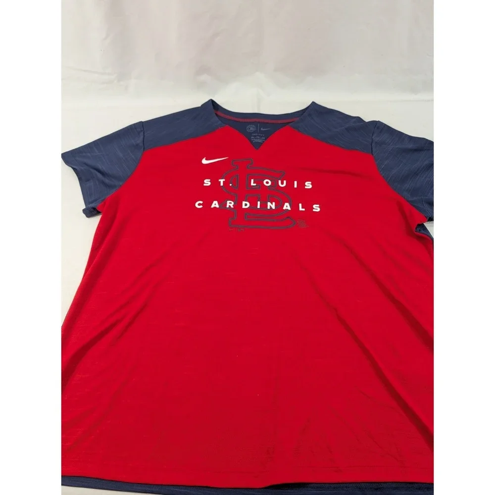 St Louis Cardinals Nike Baseball Dri-fit Long Sleeve Neck Jersey Shirt XXL Women
